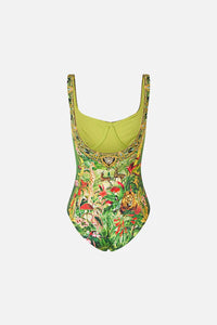 CAMILLA | WANDERLUST EMPIRE UNDERWIRE SQUARE NECK ONE PIECE W SCOOP BACK