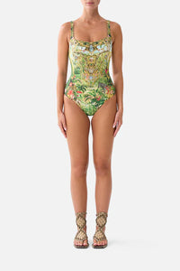 CAMILLA | WANDERLUST EMPIRE UNDERWIRE SQUARE NECK ONE PIECE W SCOOP BACK