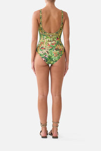 CAMILLA | WANDERLUST EMPIRE UNDERWIRE SQUARE NECK ONE PIECE W SCOOP BACK