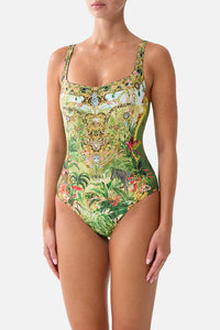 CAMILLA | WANDERLUST EMPIRE UNDERWIRE SQUARE NECK ONE PIECE W SCOOP BACK