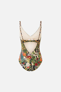 CAMILLA | LEOTIGRA LAND V NECK UNDERWIRE ONE PIECE W BACK CLOSURE