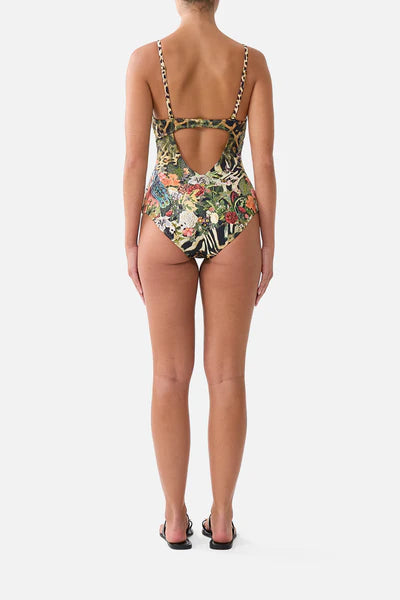CAMILLA | LEOTIGRA LAND V NECK UNDERWIRE ONE PIECE W BACK CLOSURE