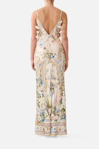 Camilla | Midsummer Masterpiece V Neck Full Length Bias Slip Dress