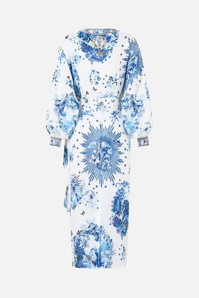 CAMILLA | THE PORCELAIN PARLOUR WRAP MIDI DRESS