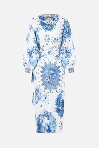 CAMILLA | THE PORCELAIN PARLOUR WRAP MIDI DRESS