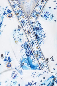 CAMILLA | THE PORCELAIN PARLOUR WRAP MIDI DRESS