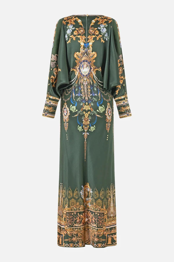 CAMILLA | THE SECESSION SESSIONS PLUNGE NECK DRAPED SHOULDER DRESS