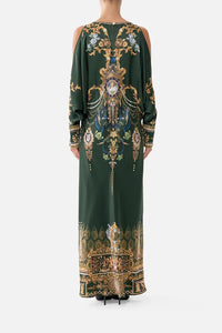 CAMILLA | THE SECESSION SESSIONS PLUNGE NECK DRAPED SHOULDER DRESS