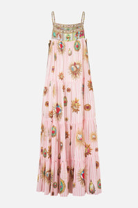 CAMILLA | PAINTED PRAYERS LONG TIERED DRESS WITH BOW TIES