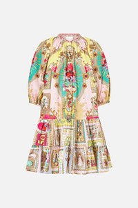CAMILLA | PAINTED PRAYERS PUFF SLEEVE SHIRT DRESS