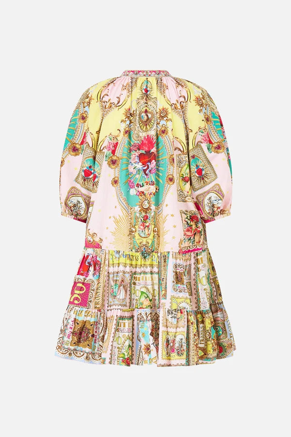 CAMILLA | PAINTED PRAYERS PUFF SLEEVE SHIRT DRESS