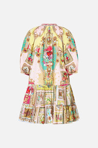 CAMILLA | PAINTED PRAYERS PUFF SLEEVE SHIRT DRESS
