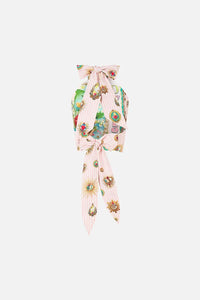 CAMILLA | PAINTED PRAYERS REVERSIBLE HALTER TIE BACK TOP