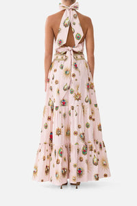 CAMILLA | PAINTED PRAYERS REVERSIBLE HALTER TIE BACK TOP