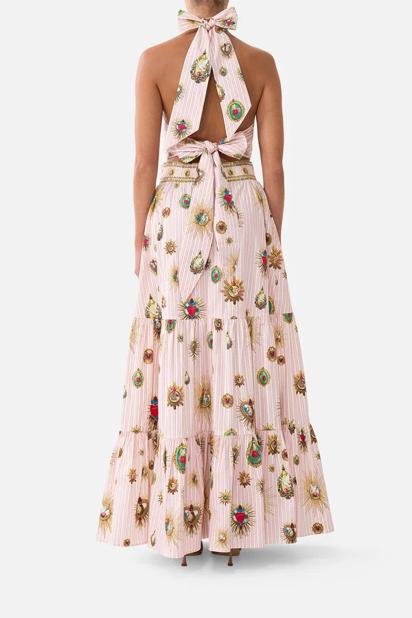 CAMILLA | PAINTED PRAYERS HIGH WAISTED TIERED SKIRT