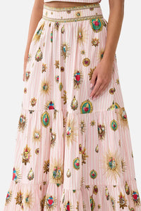 CAMILLA | PAINTED PRAYERS HIGH WAISTED TIERED SKIRT