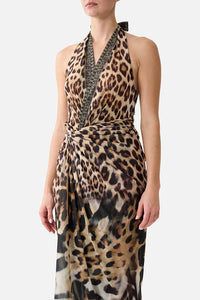 CAMILLA | LEOTIGRA LAND SIDE TWIST JERSEY DRESS