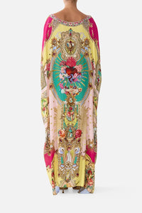 CAMILLA | PAINTED PRAYERS ROUND NECK KAFTAN