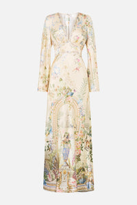 CAMILLA | MIDSUMMER MASTERPIECE V NECK DRESS WITH FLARED SLEEVE