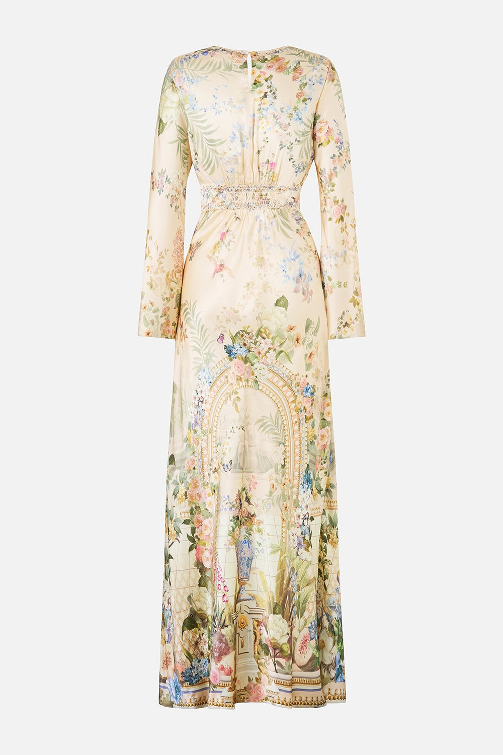 CAMILLA | MIDSUMMER MASTERPIECE V NECK DRESS WITH FLARED SLEEVE
