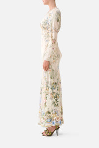 CAMILLA | MIDSUMMER MASTERPIECE V NECK DRESS WITH FLARED SLEEVE