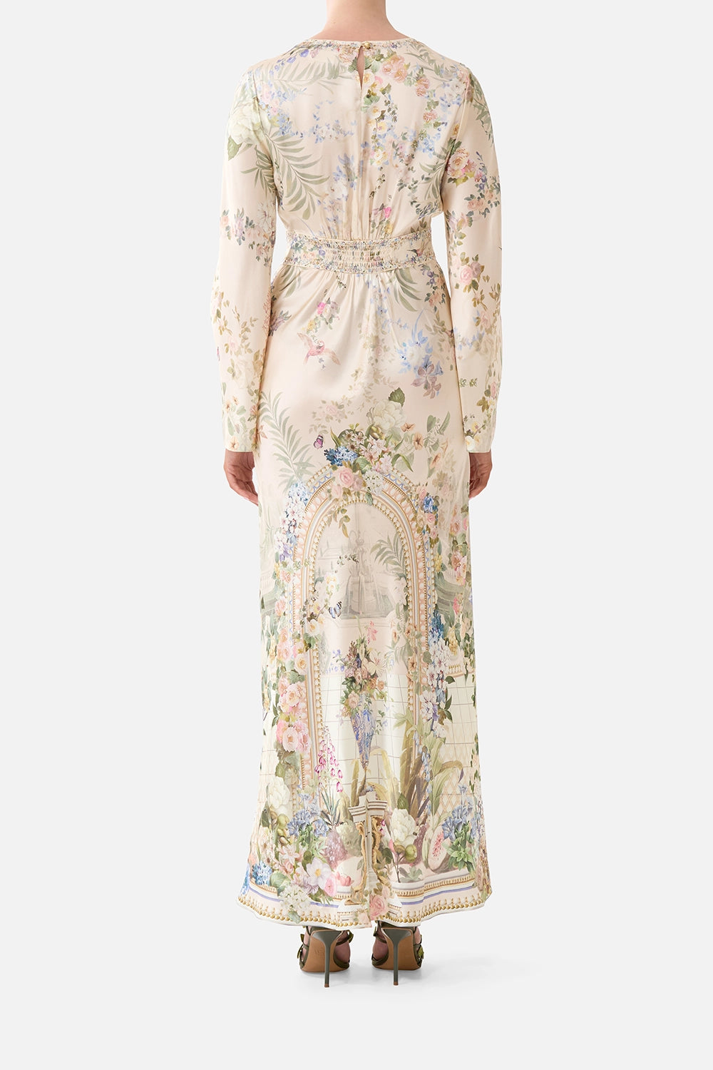 CAMILLA | MIDSUMMER MASTERPIECE V NECK DRESS WITH FLARED SLEEVE