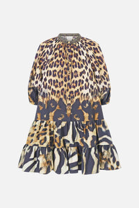 CAMILLA | LEOTIGRA LAND PUFF SLEEVE SHIRT DRESS