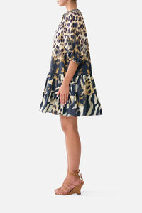 CAMILLA | LEOTIGRA LAND PUFF SLEEVE SHIRT DRESS