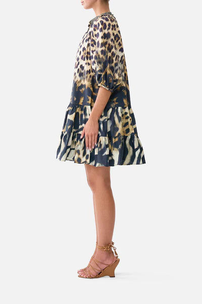 CAMILLA | LEOTIGRA LAND PUFF SLEEVE SHIRT DRESS
