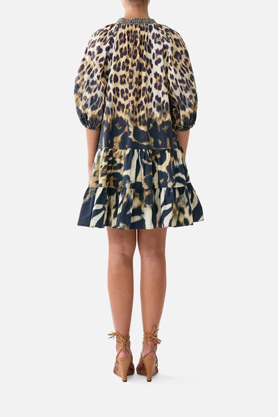 CAMILLA | LEOTIGRA LAND PUFF SLEEVE SHIRT DRESS