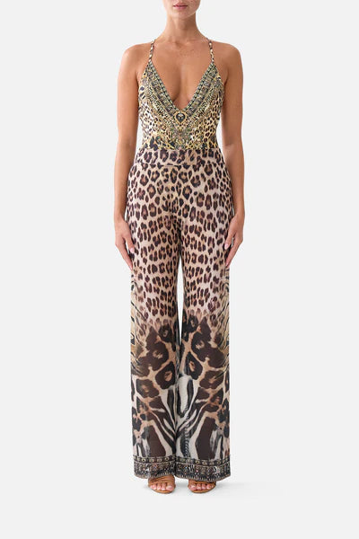 CAMILLA | LEOTIGRA LAND MESH STRAIGHT LEG BEACH PANT