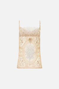 CAMILLA | A BELOVED BOUDOIR COWL NECK CAMI WITH LACE