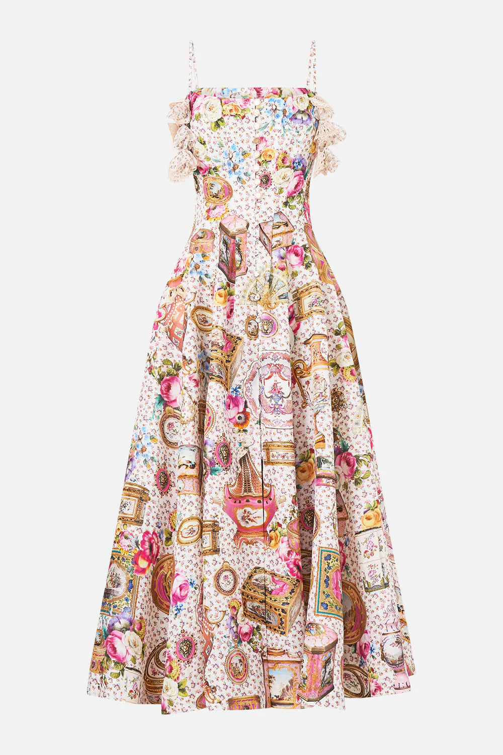 CAMILLA | IN THE HEART OF ART CORSET DRESS WITH LONG FLARED SKIRT