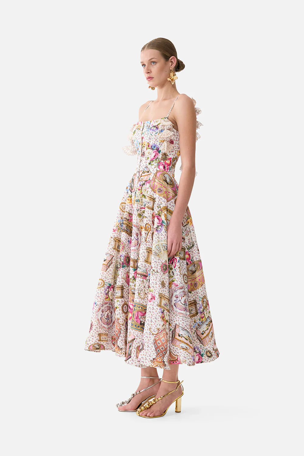 CAMILLA | IN THE HEART OF ART CORSET DRESS WITH LONG FLARED SKIRT