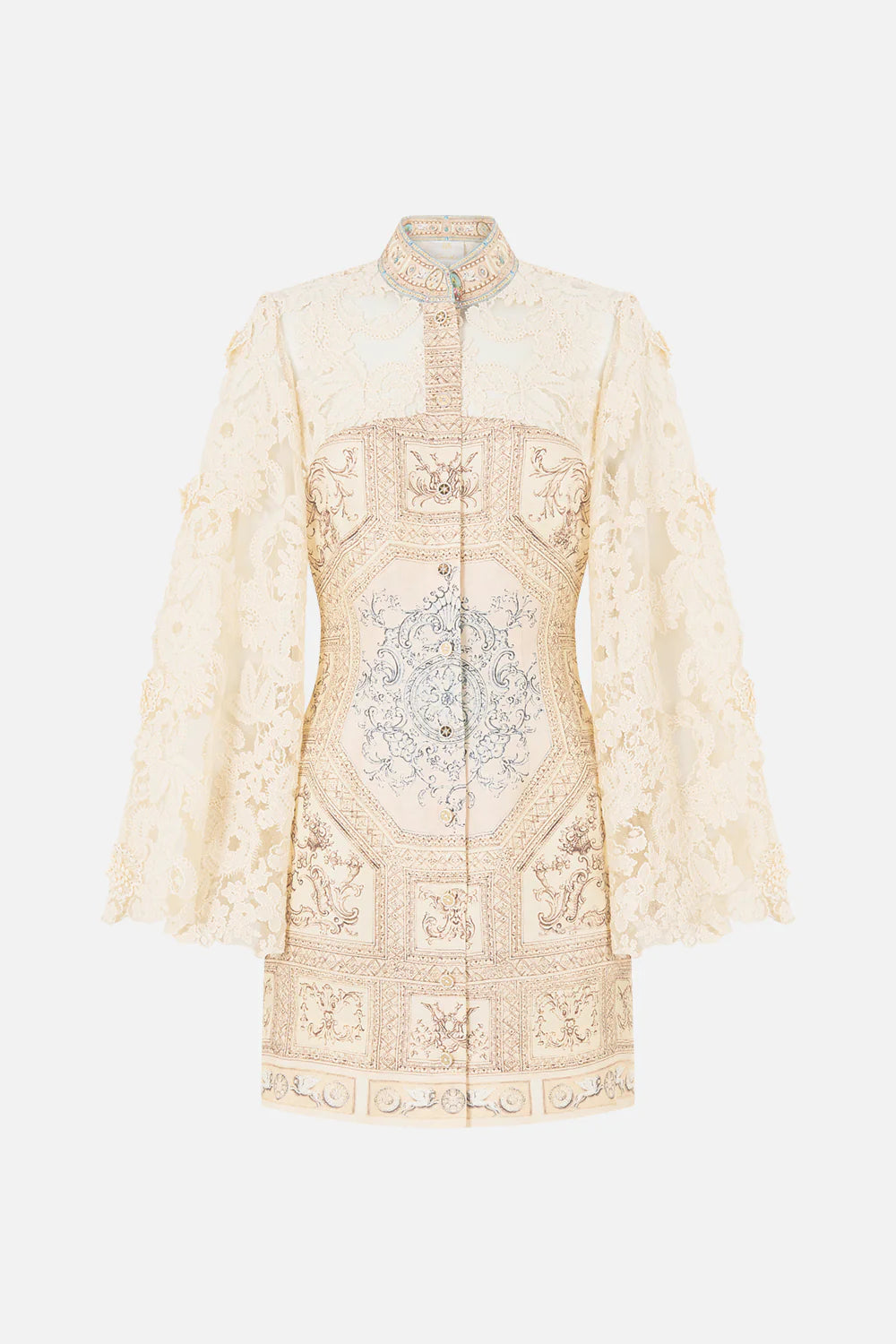 CAMILLA | A BELOVED BOUDOIR LACE SLEEVE MINI SHIFT DRESS