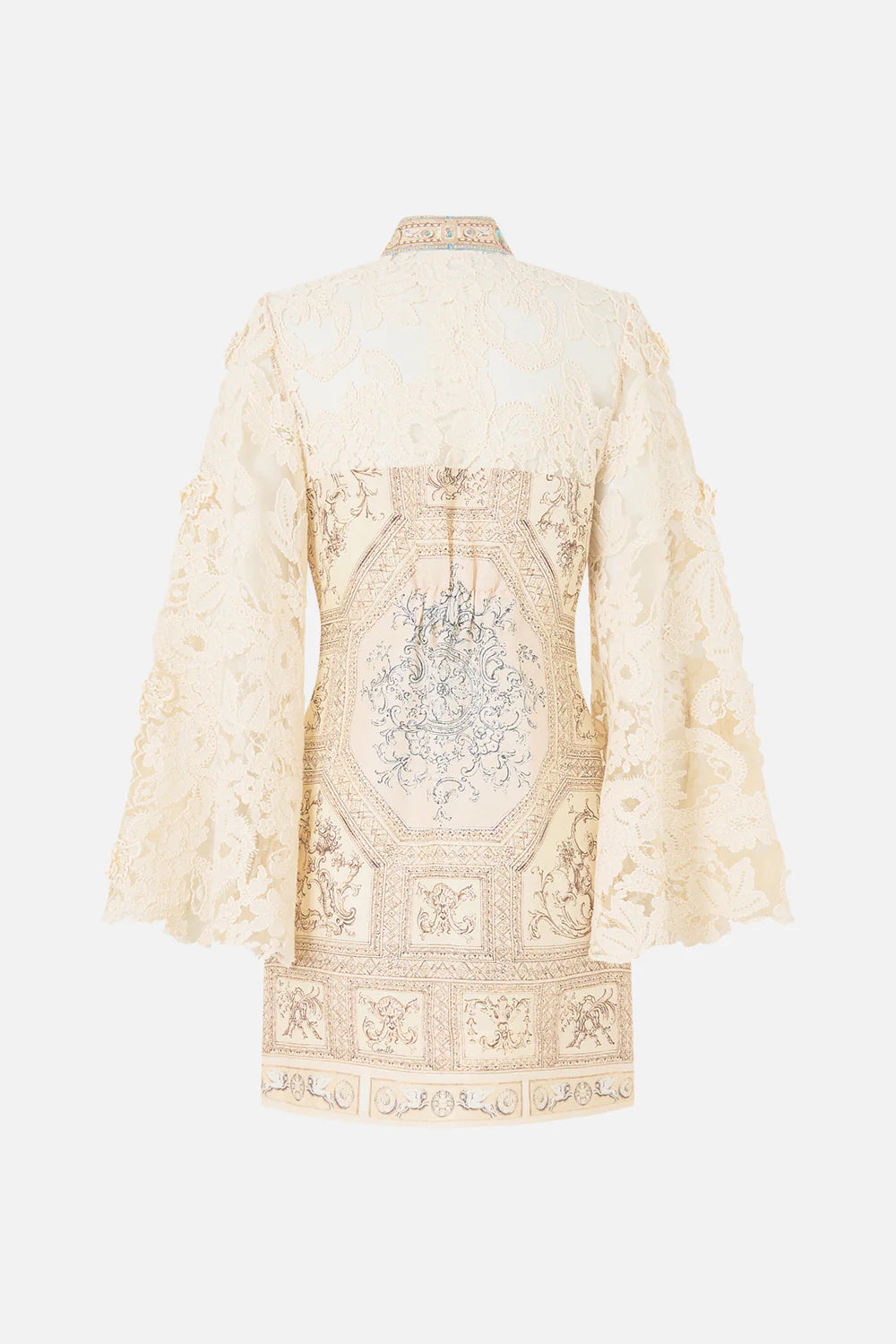 CAMILLA | A BELOVED BOUDOIR LACE SLEEVE MINI SHIFT DRESS