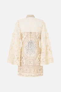 CAMILLA | A BELOVED BOUDOIR LACE SLEEVE MINI SHIFT DRESS