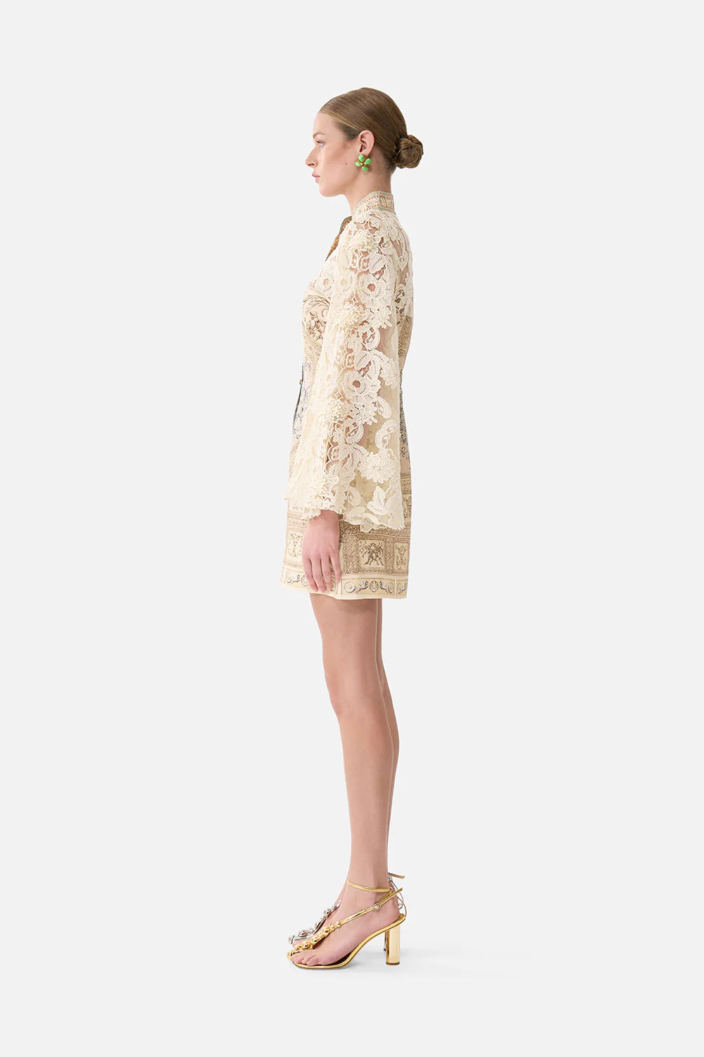 CAMILLA | A BELOVED BOUDOIR LACE SLEEVE MINI SHIFT DRESS