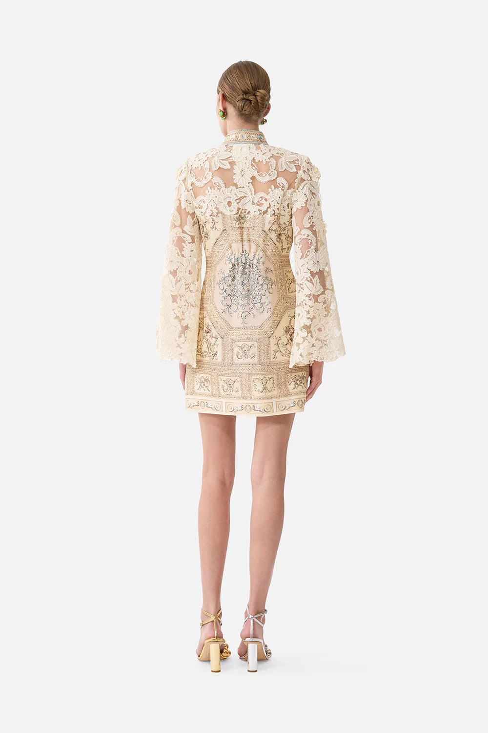 CAMILLA | A BELOVED BOUDOIR LACE SLEEVE MINI SHIFT DRESS