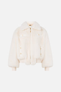 CAMILLA | MIDSUMMER MASTERPIECE FAUX FUR BOMBER WITH POCKET DETAILS