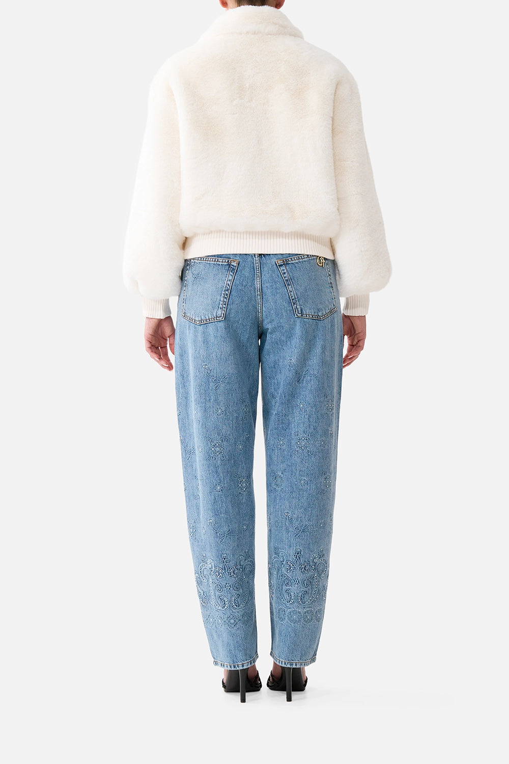 CAMILLA | MIDSUMMER MASTERPIECE FAUX FUR BOMBER WITH POCKET DETAILS