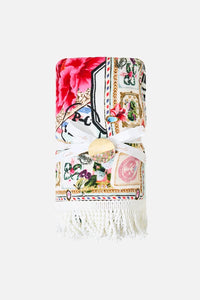 CAMILLA | LA BELLE BOTANIQUE BEACH TOWEL WITH FRINGE