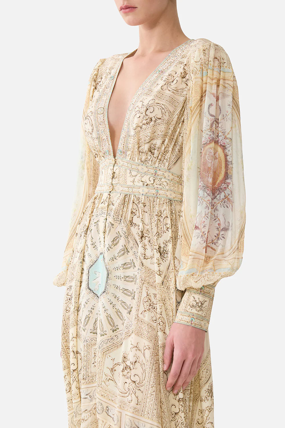 CAMILLA | A BELOVED BOUDOIR LONG BUTTON FRONT DRESS