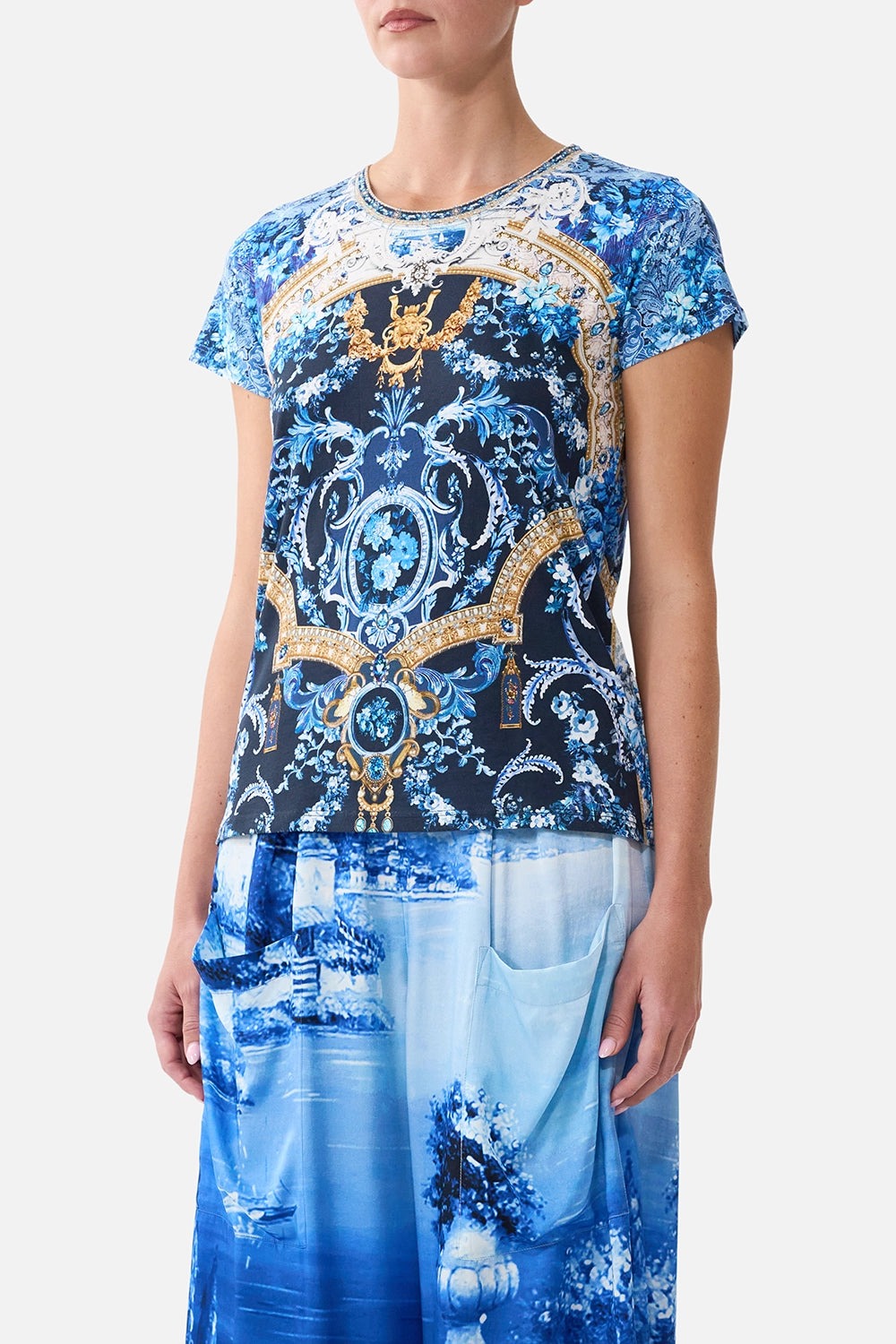 CAMILLA | SWEET SACRE BLEU SLIM ROUND NECK TEE