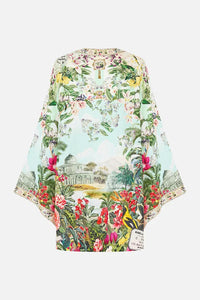 CAMILLA | LA BELLE BOTANIQUE DEEP V NECK HARDWARE SHORT KAFTAN