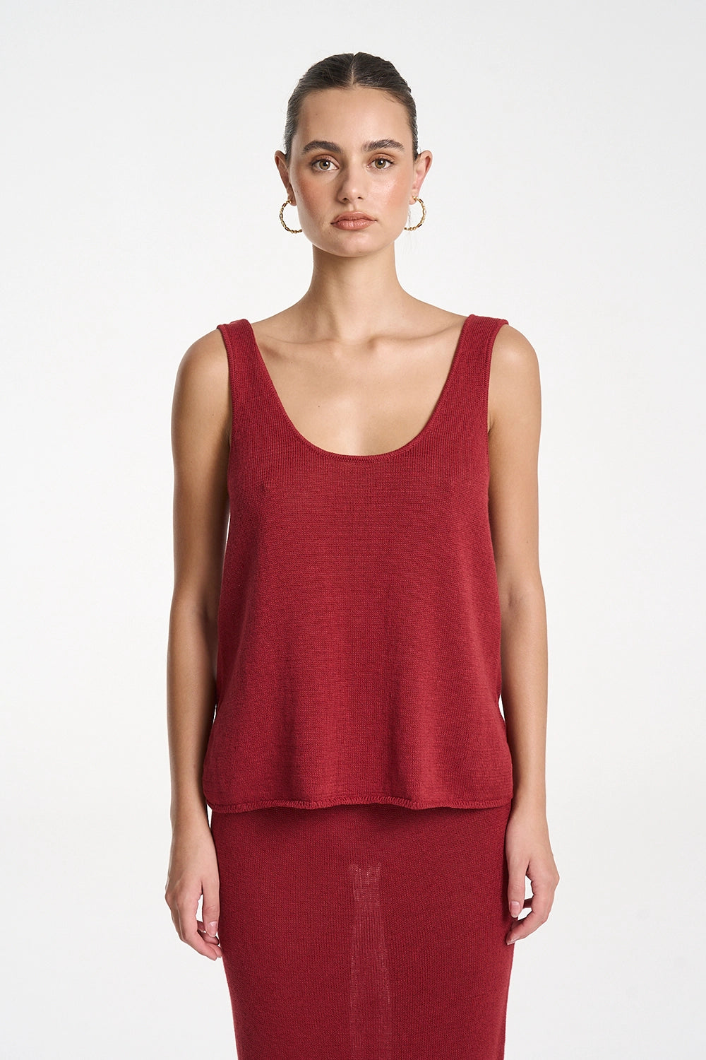 SUMMI SUMMI | KNIT TANK - CARMINE RED