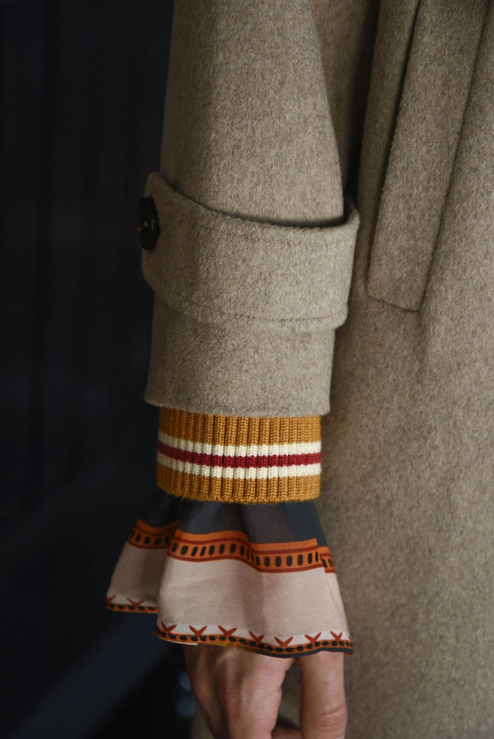 COOPER | COLLAR UP COAT - OATMEAL