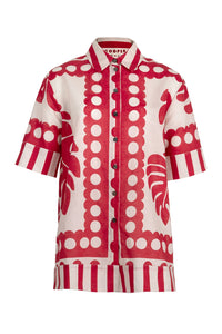 COOPER | IN THE KNOW TOP - RED/NATURAL