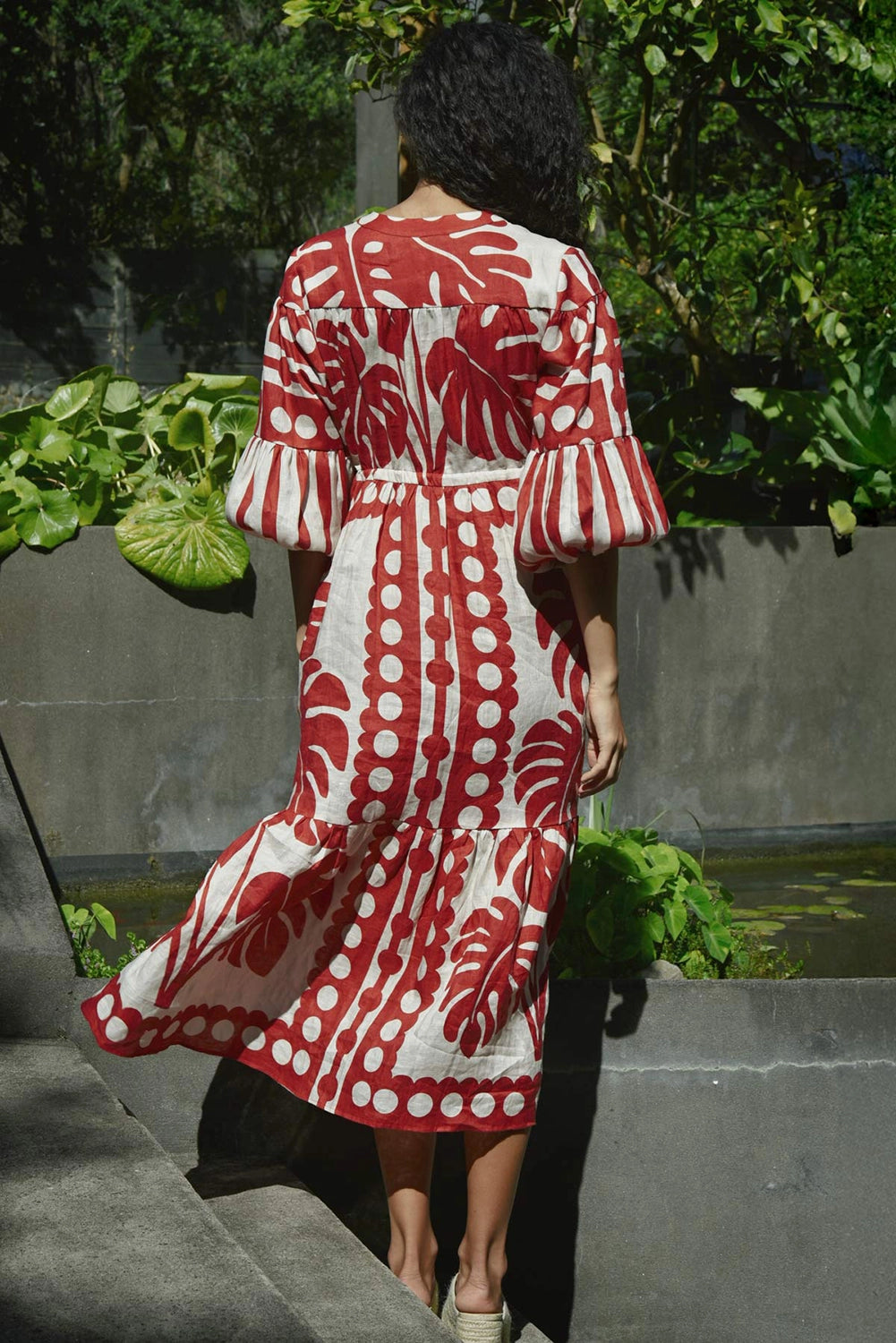 COOPER | NATURALLY GIFTED DRESS - RED/NATURAL