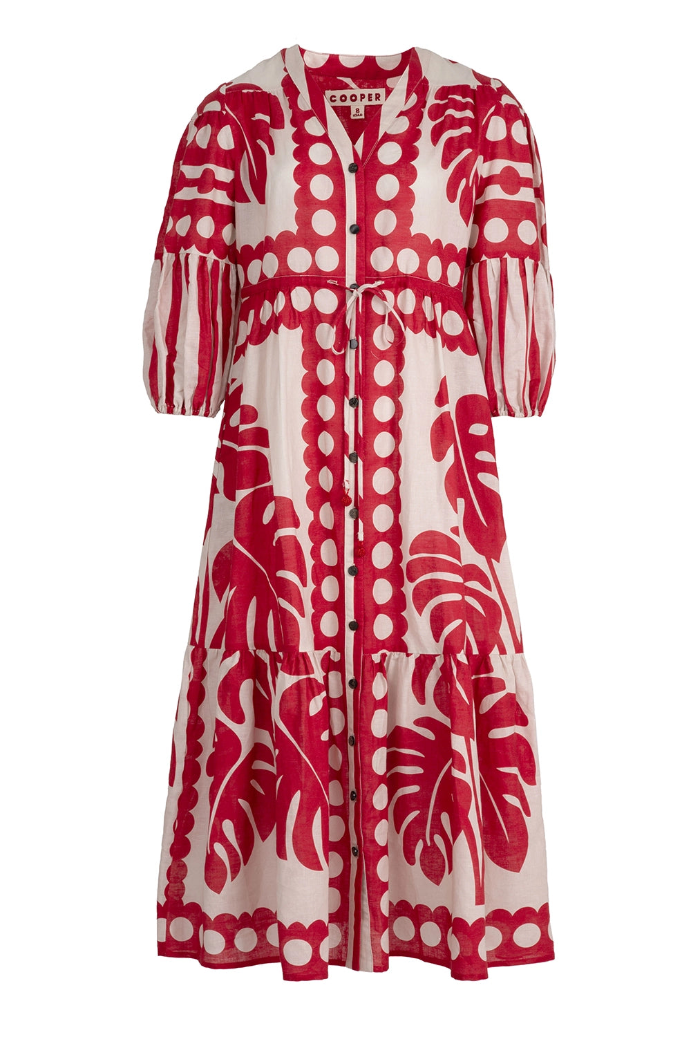 COOPER | NATURALLY GIFTED DRESS - RED/NATURAL